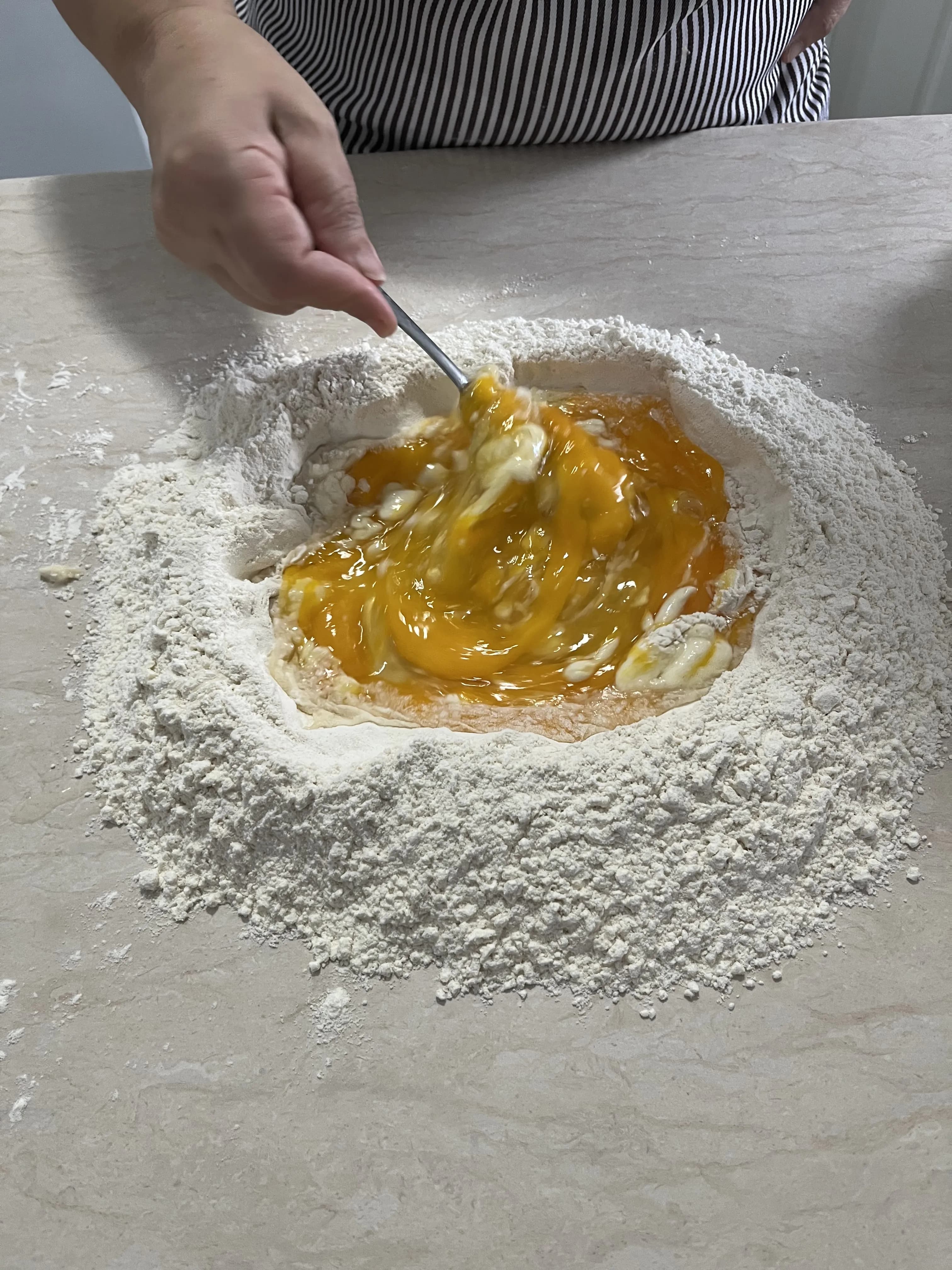 Making fresh pasta dough